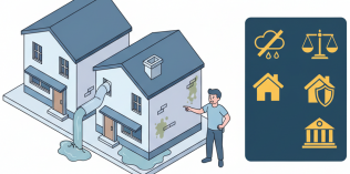 Nước mưa nhà hàng xóm chảy sang nhà khác có vi phạm?