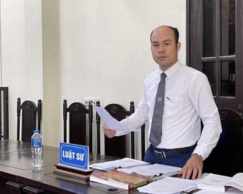 Luật sư Trịnh Văn Dũng tranh tụng vụ án hình sự