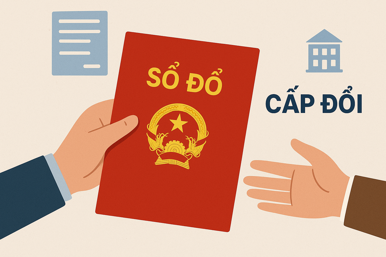 Dịch vụ cấp đổi sổ đỏ trọn gói không phát sinh?