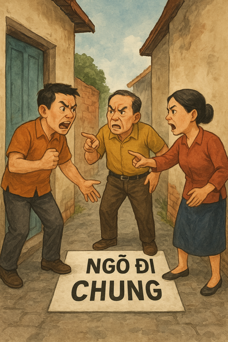 Tranh chấp ngõ đi chung với nhà hàng xóm phải làm thế nào