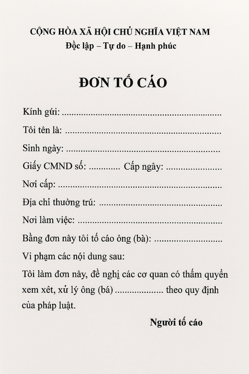Tư vấn soạn đơn khiếu nại tố cáo mới nhất?